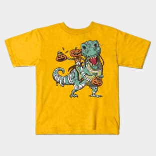 dinosaur jackantern Kids T-Shirt